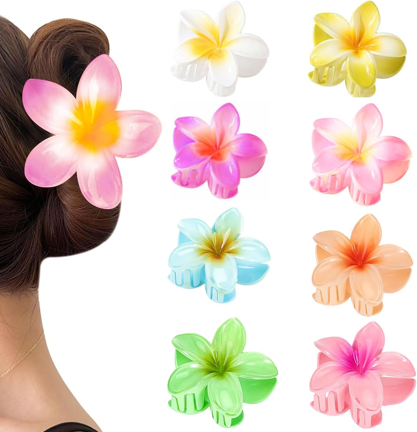 Pince à cheveux - Fleur de Frangipanier