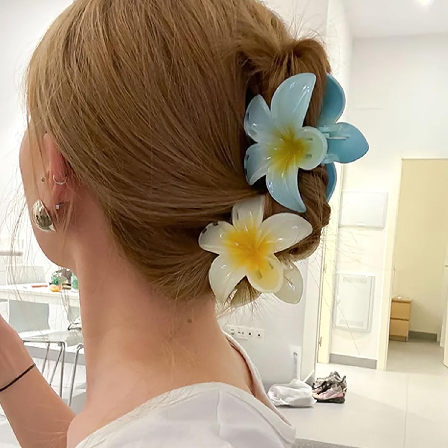 Pince à cheveux - Fleur de Frangipanier