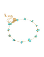 Bracelet en forme de larme plaqué or et oxyde de zirconium