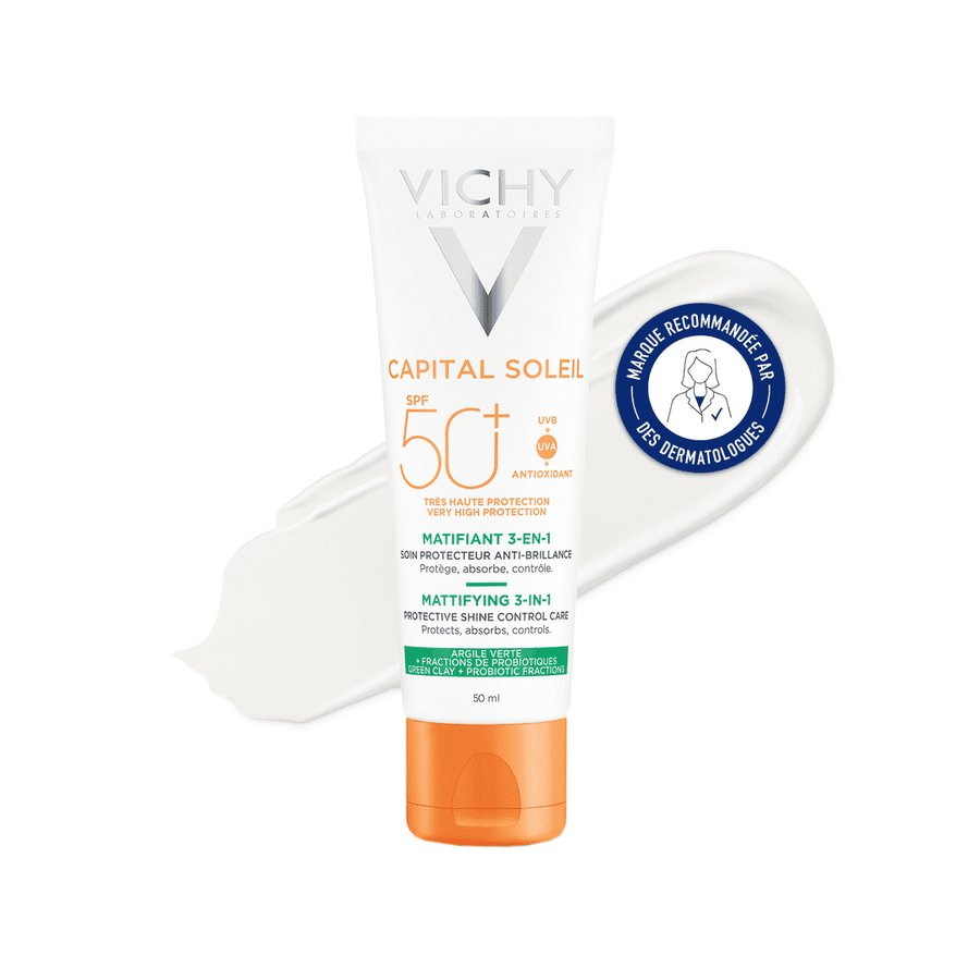 CAPITAL SOLEIL SOIN MATIFIANT 3-EN-1 SPF 50+