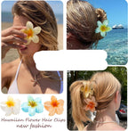 Pince à cheveux - Fleur de Frangipanier
