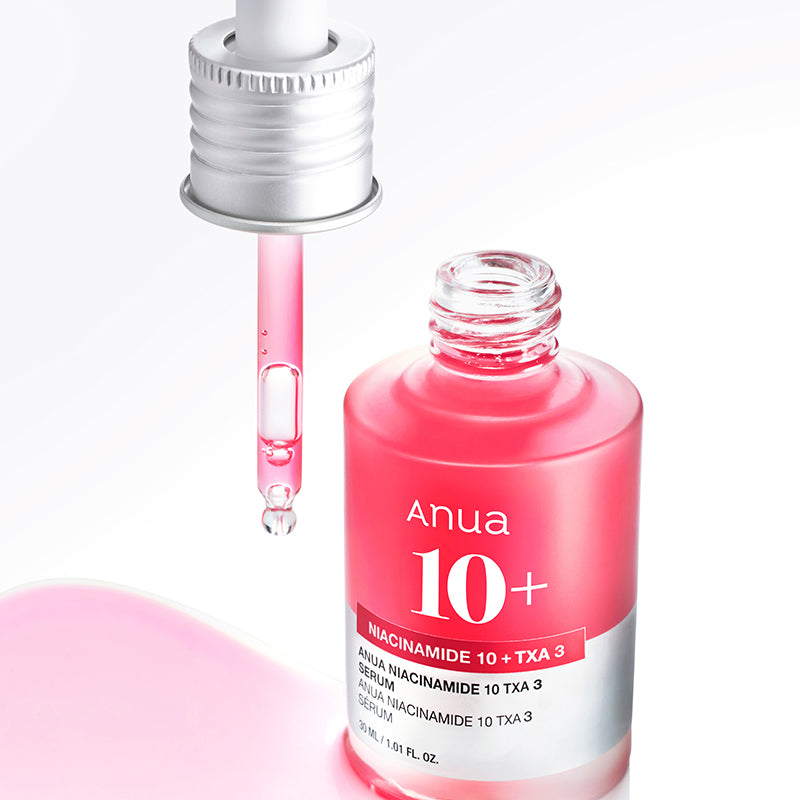 ANUA Sérum 10% niacinamide + 4% acide tranexamique, céramide, acide hyaluronique, vitamine B12, pour peaux sensibles
