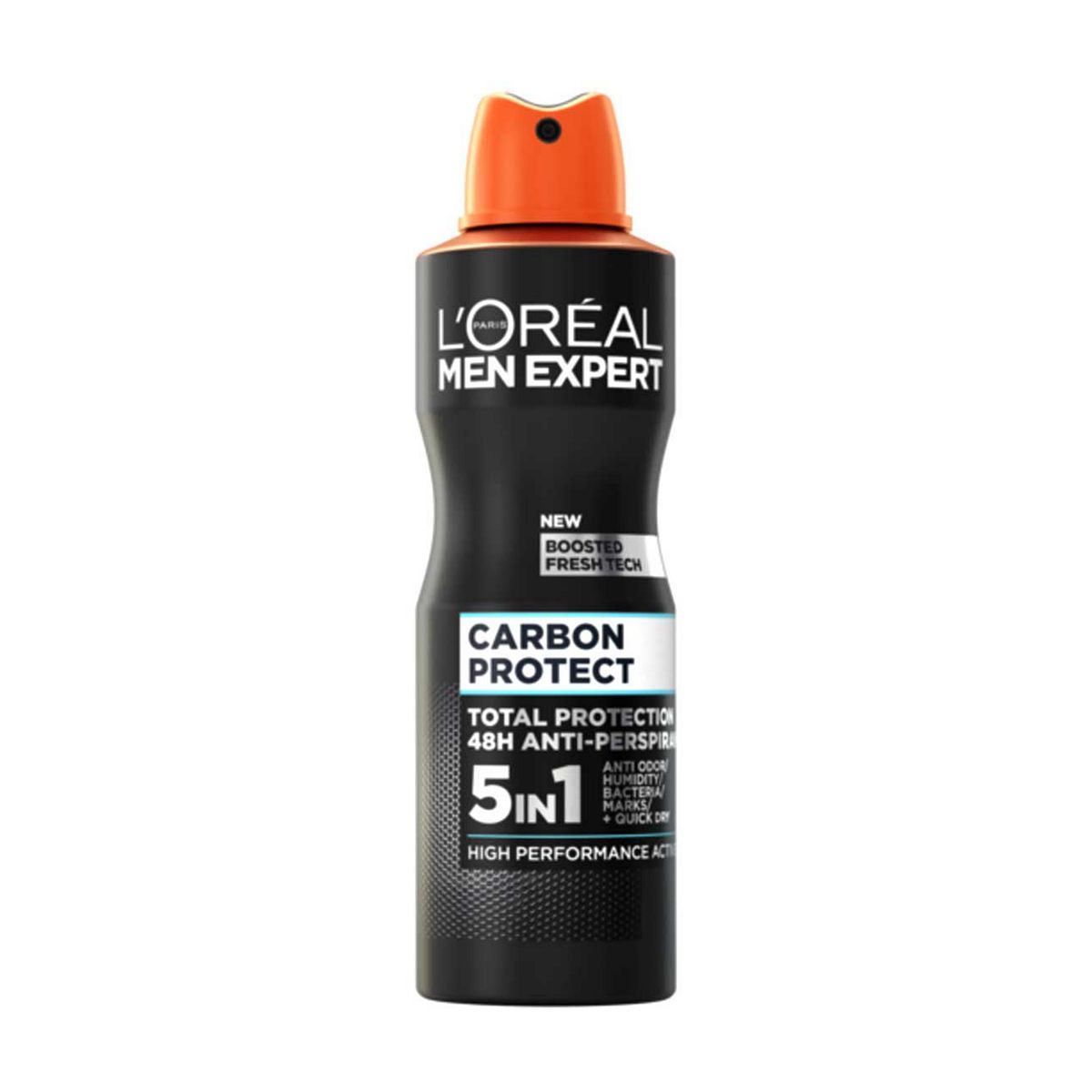 L'Oréal Men Expert Carbon Protect Anti-Transpirant 5en1 Déodorant Spray Homme 250 ml