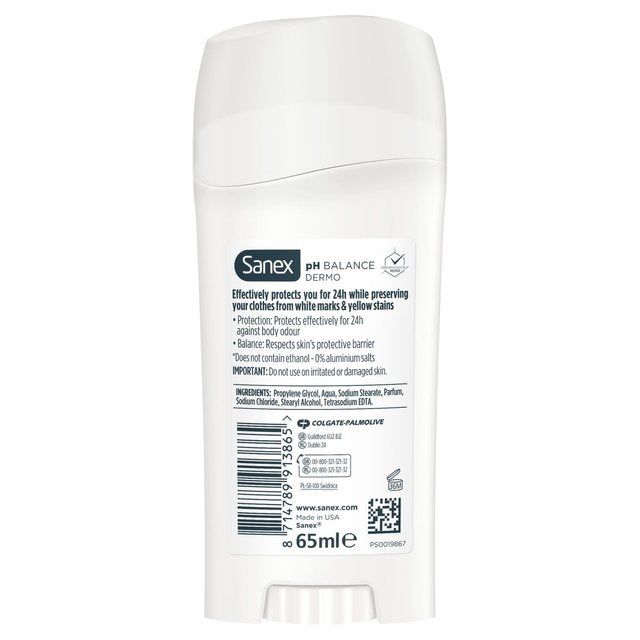Sanex Déodorant Dermo Invisible Stick 65 ml